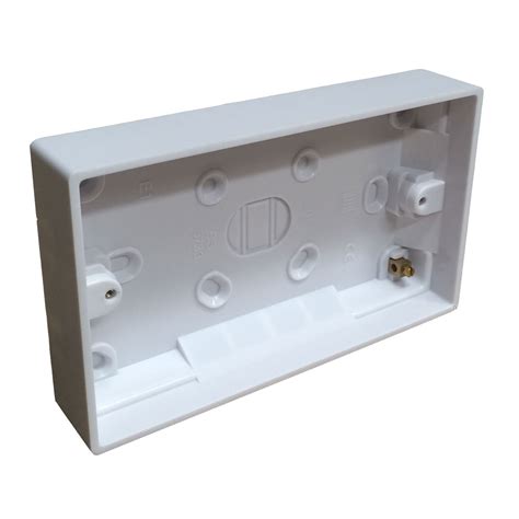 electrical socket back box|double socket back box size.